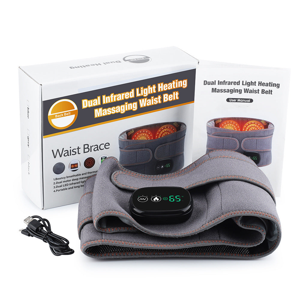 Cross-border New Product Electric Heating Massage Belt For The Elderly Red Light Physiotherapy Heating Warm Belt Hot Compress Massage Belt