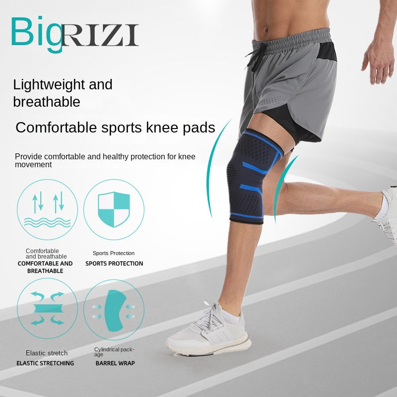 Sports Protective Gear For Men And Women Cycling Running Fitness Basketball Badminton Elastic Warm Nylon Knitted Non-Slip Knee Pads