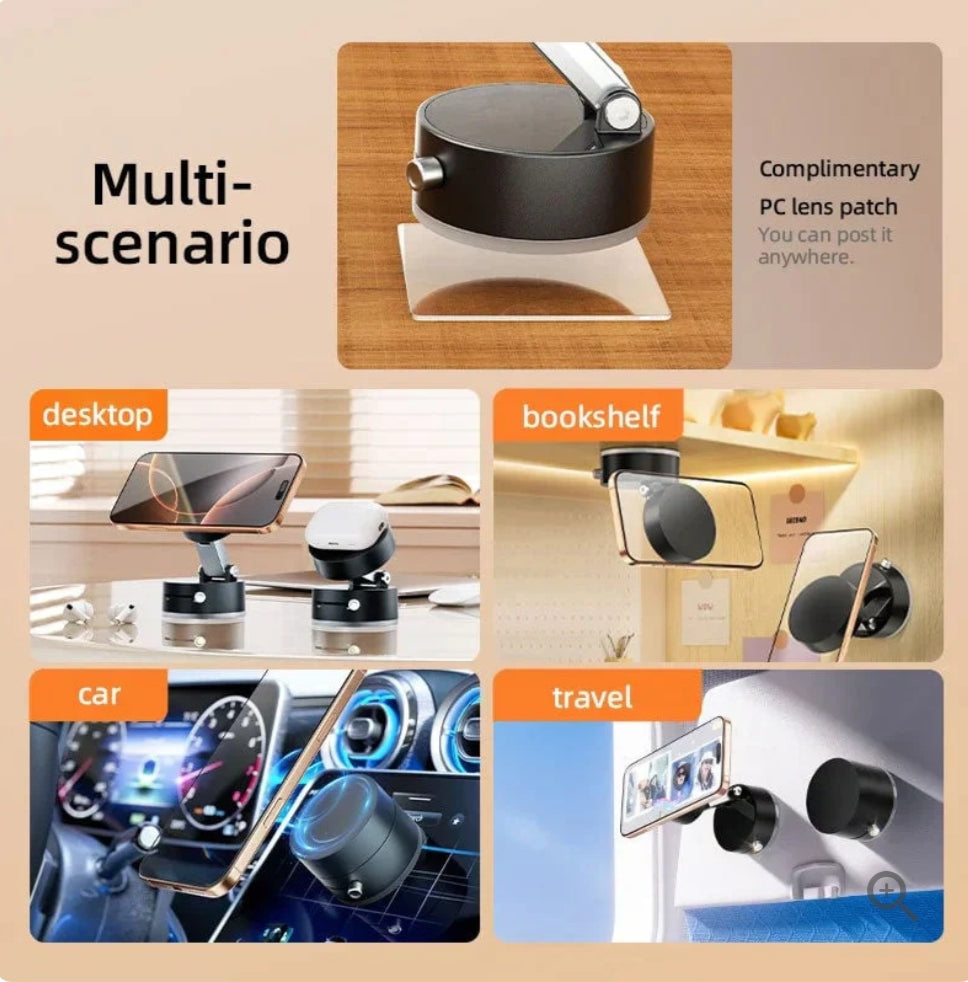 Car Holder Navigation Glass Wall Multifunctional Vacuum Suction Cup Portable Magnetic Desktop Mobile Phone Holder Universal